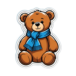 teddy bear scarf SVG PNG design