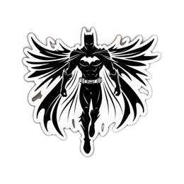 batman sticker SVG PNG design with clean design elements