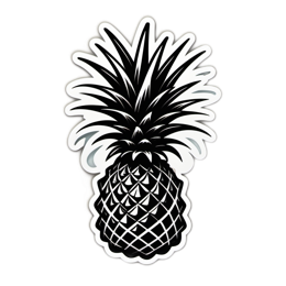 sticker pineapple SVG PNG design with clean design elements