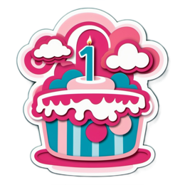 cake firstbirthday candle SVG PNG design