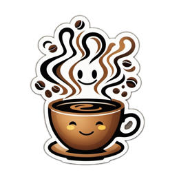 coffee sticker SVG PNG design