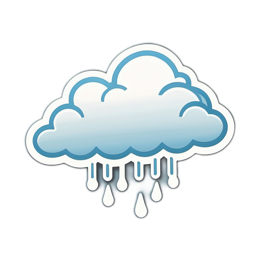 rain clouds SVG PNG design with clean design elements