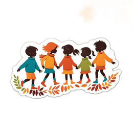 friends autumn SVG PNG design with clean design elements