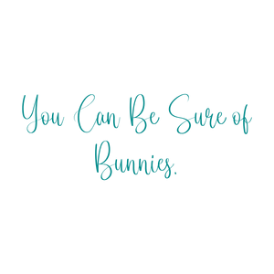 you can be sure of bunnies quote SVG PNG design with an uplifting message