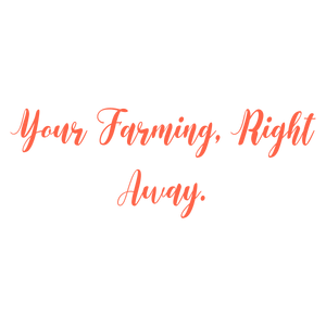 your farming right away quote SVG PNG design with bold lettering