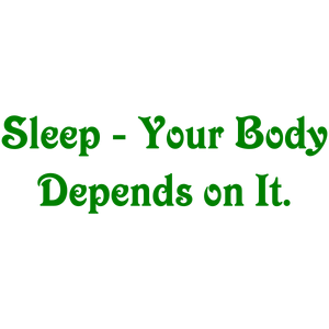 sleep your body depends on it quote SVG PNG design with bold lettering