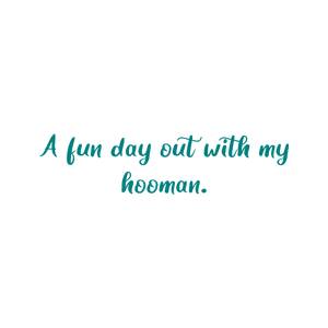 a fun day out with my hooman quote SVG PNG design with an uplifting message