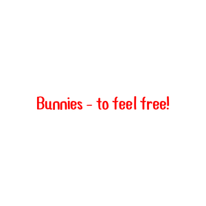 bunnies to feel free quote SVG PNG design with bold lettering