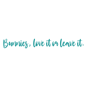 bunnies love it or leave quote SVG PNG design with hand-drawn style