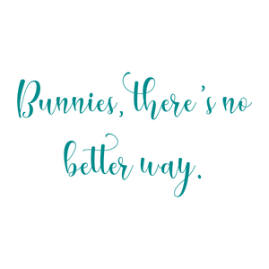 bunnies there's no better way quote SVG PNG design with bold lettering, an uplifting message