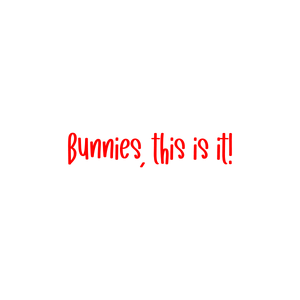 bunnies this is it SVG PNG design with bold lettering