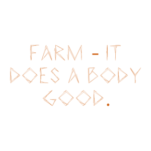 farm it does a body good quote SVG PNG design with bold lettering, an uplifting message