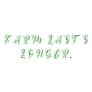 farm lasts longer floral SVG PNG design with black and green floral elements