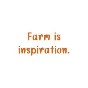 farm is inspiration quote SVG PNG design with bold lettering, an uplifting message