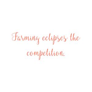 farming eclipses the competition quote SVG PNG design with an uplifting message