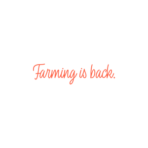 farming is back quote SVG PNG design with bold lettering, an uplifting message