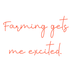 farming gets me excited quote SVG PNG design with bold lettering, an uplifting message