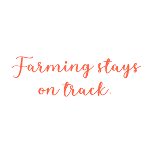 farming stays on track quote SVG PNG design with an uplifting message