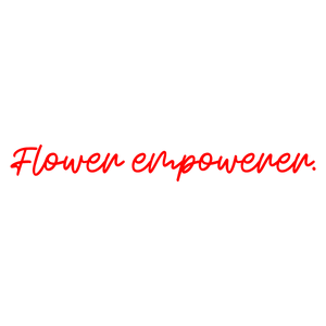 flower empowerer SVG PNG design with bold lettering, white and red floral elements, an uplifting message