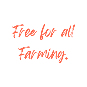 free for all farming quote SVG PNG design with hand-drawn style, bold lettering
