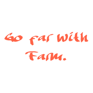 go far with farm quote SVG PNG design with bold lettering, an uplifting message