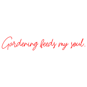 gardening feeds my soul quote SVG PNG design with bold lettering