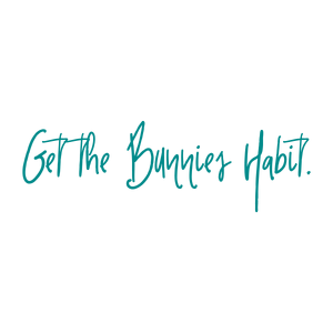 get the bunnies habit quote SVG PNG design with bold lettering, an uplifting message