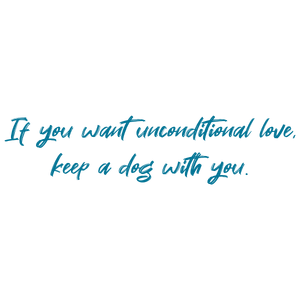 if you want unconditional love keep a dog with quote SVG PNG design with bold lettering