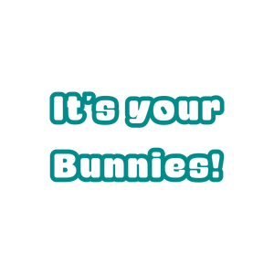 it's your bunnies quote SVG PNG design with bold lettering