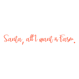 santa all i want is farm quote SVG PNG design with bold lettering