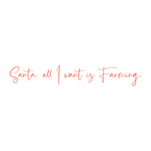 santa all i want is farming quote SVG PNG design with bold lettering