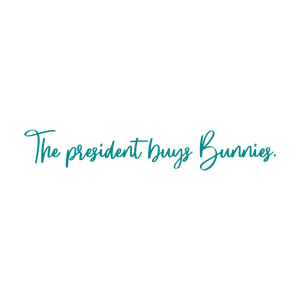 the president buys bunnies quote SVG PNG design with hand-drawn style