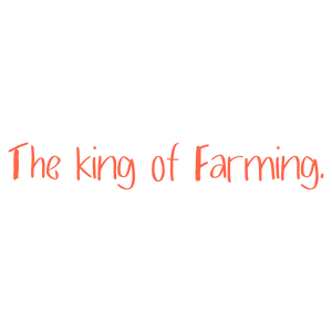the king of farming quote SVG PNG design with bold lettering