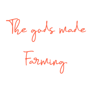 the gods made farming quote SVG PNG design with bold lettering, an uplifting message