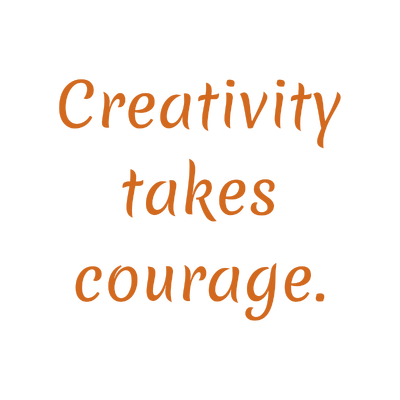 creativity takes courage quote SVG PNG design with hand-drawn style, an uplifting message