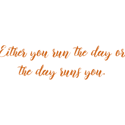 either you run the day or quote SVG PNG design with bold lettering, an uplifting message