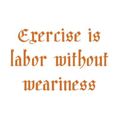exercise is labor without weariness quote SVG PNG design with bold lettering