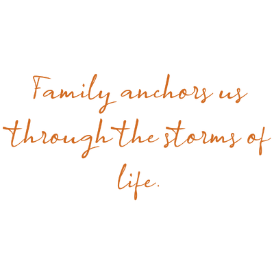 family anchors us through the storms of life quote SVG PNG design