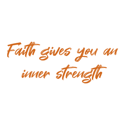 faith gives you an inner strength quote SVG PNG design with bold lettering, an uplifting message