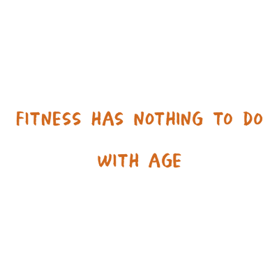 fitness has nothing to do with age quote SVG PNG design with bold lettering, an uplifting message