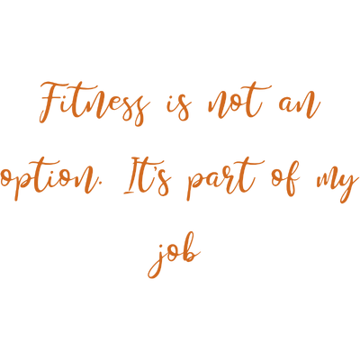 fitness is not an option it's part of my job quote SVG PNG design with bold lettering, an uplifting message