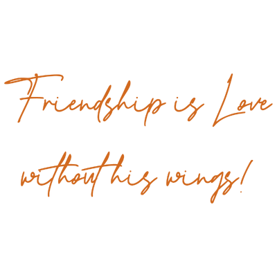 friendship is love without his wings quote SVG PNG design with bold lettering
