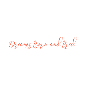 dreams born and bred quote SVG PNG design with bold lettering