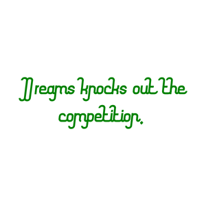 dreams knocks out the competition quote SVG PNG design with hand-drawn style, bold lettering