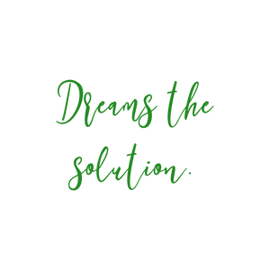 dreams the solution quote SVG PNG design with bold lettering, an uplifting message