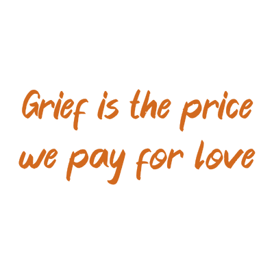 grief is the price we pay for love quote SVG PNG design with hand-drawn style, bold lettering