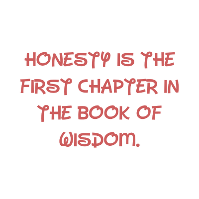 honesty is the first chapter in book of wisdom quote SVG PNG design with bold lettering