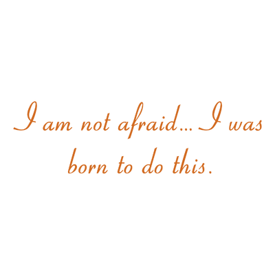 i am not afraid was born to do this quote SVG PNG design with bold lettering, an uplifting message