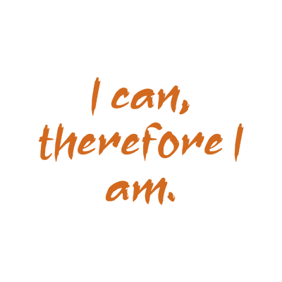 i can therefore am quote SVG PNG design with bold lettering, an uplifting message