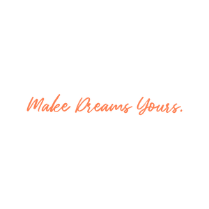 make dreams yours quote SVG PNG design with bold lettering, an uplifting message